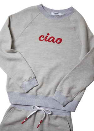 CIAO FOREVER LIGHT HEATHER GREY SWEATSHIRT