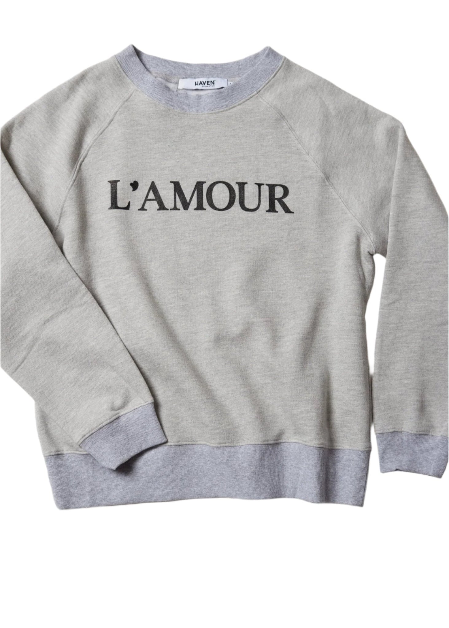 L'AMOUR FOREVER LIGHT HEATHER GREY SWEATSHIRT