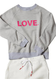 LOVE. FOREVER LIGHT HEATHER GREY SWEATSHIRT