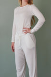 BABY STRIPE Eggshell White Stripe LOUNGE Set