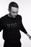MEN'S YOGA SWEATSHIRT BLACK ON BLACK - Haven Collective