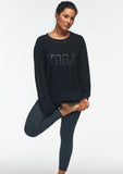 YOGA SWEATSHIRT BLACK ON BLACK - Haven Collective