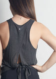 Sparkle LOTUS Anthracite Camille Tie-Back Tank - Haven Collective