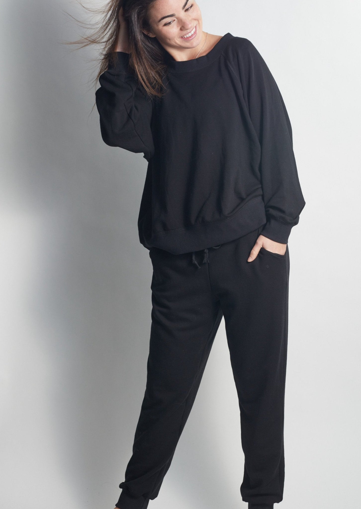Forever DEEP BLACK Sweatshirt - Haven Collective