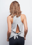 Heather Grey Camille Tie-Back Tank - Haven Collective