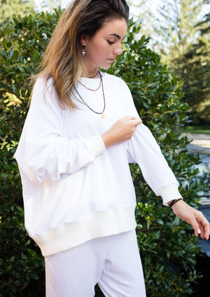 Forever ALL WHITE Sweatshirt - Haven Collective