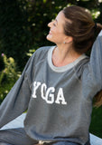 YOGA WHITE ON HEATHER GREY Sweatshirt