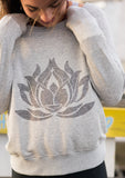Sparkle LOTUS Heather Grey Boyfriend Sweatshirt - Haven Collective