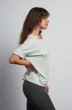LOTUS Mint Heather Boyfriend Short Sleeve Sweatshirt - Haven Collective