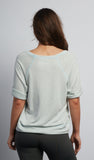 LOTUS Mint Heather Boyfriend Short Sleeve Sweatshirt - Haven Collective