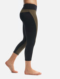 Moss/Black Two-Tone Crop Legging - Haven Collective