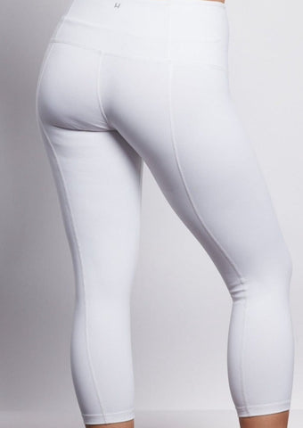 White Cropped Leggings  Women's Capri Leggings– Haven Collective