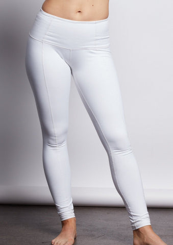 White Contour Leggings  Full-Length Opaque Yoga Leggings– Haven