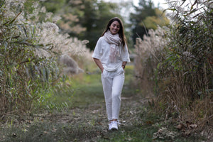Ivory Boyfriend Short Sleeve Sweatshirt - Haven Collective