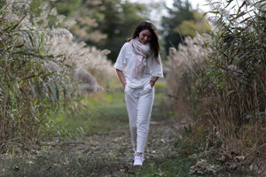 Ivory Boyfriend Short Sleeve Sweatshirt - Haven Collective