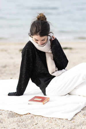 Cloud Kissed Black Weekender Sweatshirt - Haven Collective