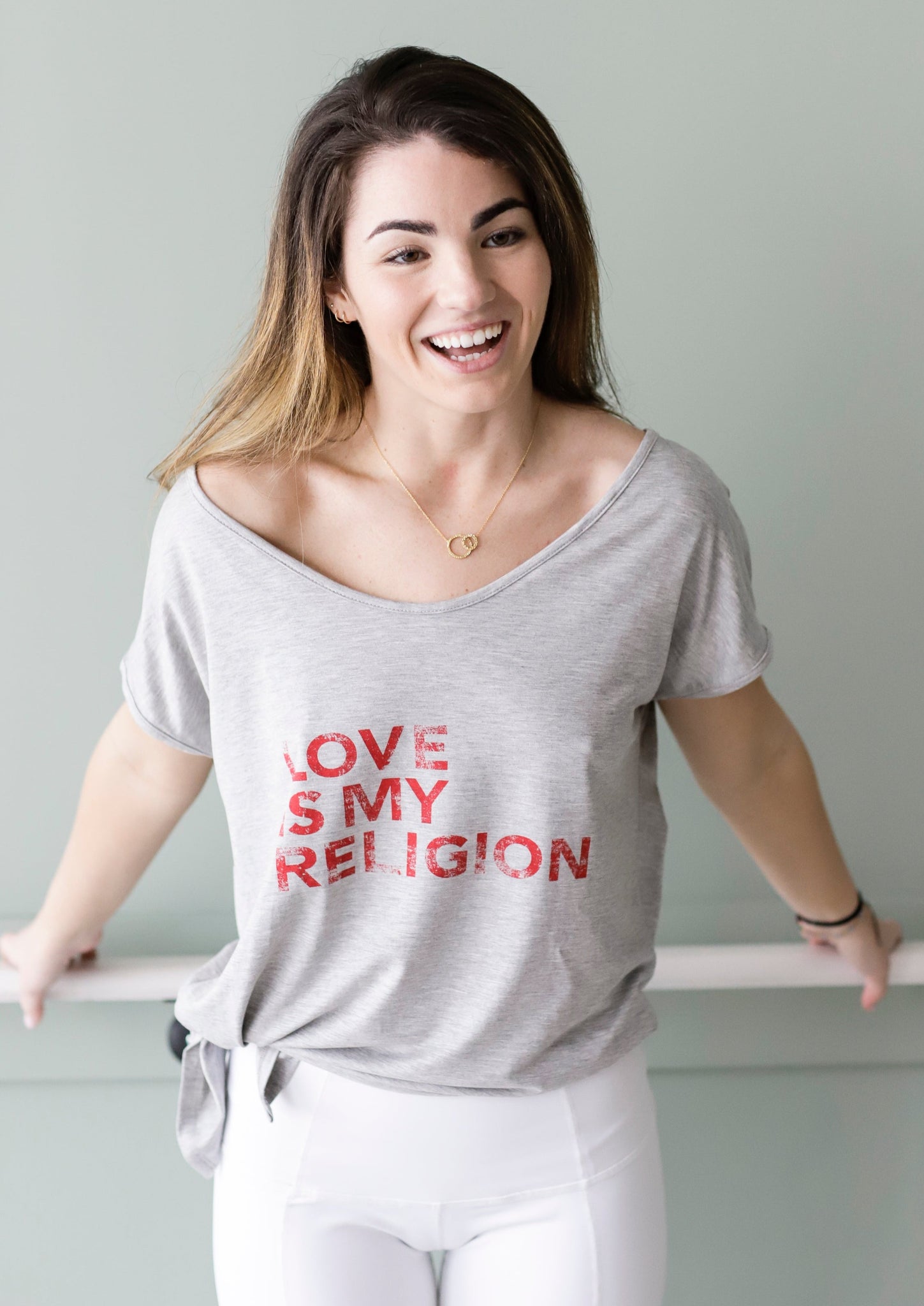 LOVE IS Heather Grey Boxy Tee - Haven Collective